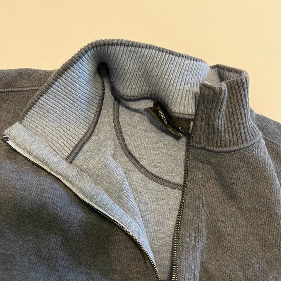 Age of Wisdom Reversible blue quarter zip sweater L - Picture 6 of 9